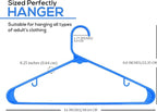 Utopia Home Plastic Hangers 50 Pack - Space Saving Clothes Hanger - Durable & Strong Closet Organizers and Storage with Built-in Strap Hooks - Essential for Shirts, Pants, Skirts & Coats (Blue)