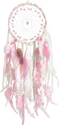 Pink Dream Catcher Feather Dream Catchers Wall Decor Handmade Dreamcatcher Wall Hanging Ornament for Bedroom Living Room Home Decor