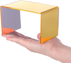 Chuangdi 2 Sets Acrylic Display Risers, Product Stand, Jewelry Display Riser Shelf Showcase Fixtures for Dessert Cupcake Candy Figure Treat Action Showcase(Gold,Small Set)