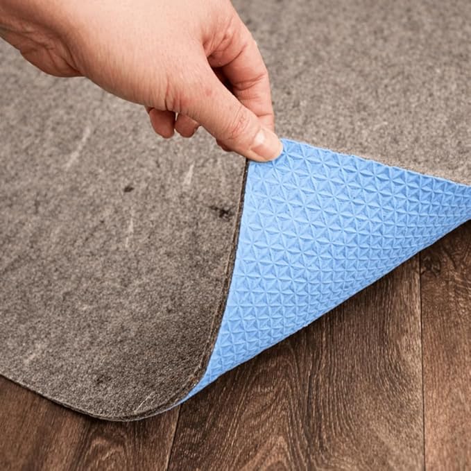 KOECKRITZ RugLock 7'10" x 9'10" Rug Pad – Non-Slip Felt & Rubber Dual Surface Rug Gripper, 0.345" Thick Cushion, Strong Grip Floor Protection, Safe for All Floors