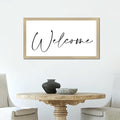 Positive Saying Wood Sign with Scripture Verses Welcome Chic Style 12x22in Beige Frame Wooden Plaque for Cottage Washroom Cafe Bar Garden Yard Farmhouse Porch Wall Decor Birthday Housewarming Gift