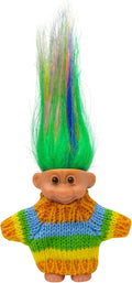 Retro Vintage Lucky Troll Dolls Assorted Hair Colors Chromatic Adorable for Collections, School Project, Arts and Crafts, Party Favors (Colorful)