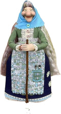 Handmade Kitchen Witch Doll, Witch Figurine Luck Charm Home Decor, Flying Witch Figures on Broomsticks, Cooking Dolls Kitchen Hanging Decor, Unique Gifts for Mom (C)