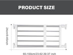 Geetery 4 Pcs Closet Tension Shelf Rod Metal Expandable Shelf Organizer Adjustable Closet Shelves Rack DIY Dividers Separators for Cabinet Storage Locker Clothes(23.62–39.37 Inch)