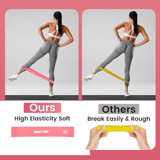 Resistance Bands for Working Out Exercise Loop Bands Workout Bands Set for Men Women Body Stretching, Crossfit Training, Home Workout, Physical Therapy, Booty Legs, Set of 5