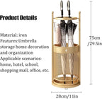 Commercial Metal Umbrella Stand Holder Indoor Large-Capacity Umbrella Stand Racks with Removable Drip Tray Entrance Umbrellas Organizer Freestanding Umbrella Basket for Home Office Entryway.(Black)