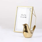 FANTESTICRYAN Small Birds Statues Gold Home Decor Modern Style Figurine Decorative Ornaments for Living Room, Bedroom, Office Desktop, Cabinets