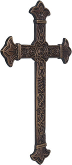 DreamsEden Metal Cross Christian Wall Art, Antique Hanging Religious Cross Decor Vintage Living Room Bedroom Home Decoration