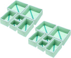 uxcell 1 Set Foldable Cloth Storage Box, 12 Slots Fabric Socks Underwear Drawer Dividers Organizers Baskets Bins for Clothes Socks Scarves Ties, Green