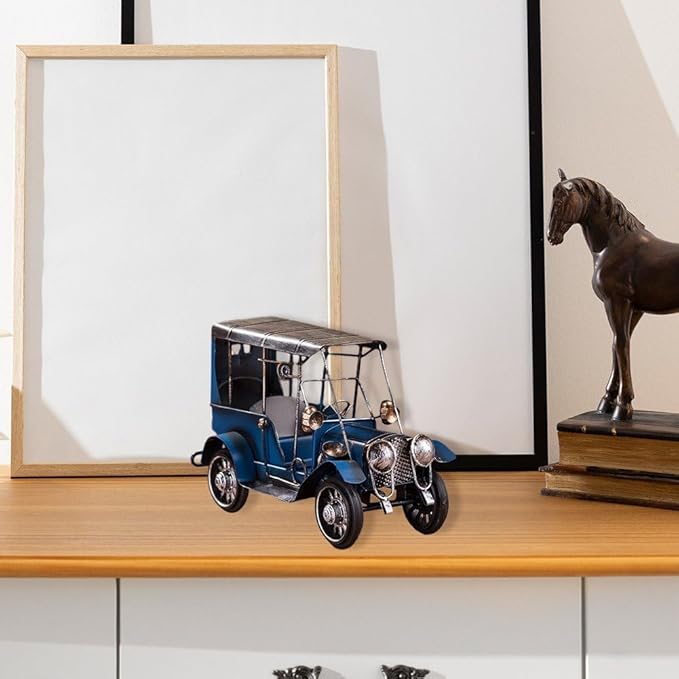 Vintage Car Model Metal Car Model Vechile Collectable Model Desktop Ornament for Bar or Home Decoration