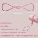 Resistance Bands, Figure 8 Resistance Bands for Women Men, 8 Shaped Resistance Rubber Band for Arms, Back, Shoulder Stretch with Handles, Not Break, Portable