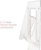 Deflecto Stand Tall Stand-Tall Wall Leaflet Holder, Wall Mount Display, Break-Resistant Pocket, Clear, 4-9/16"W x 11-3/4"H x 2-3/4"D (55601)
