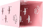 GLOGLOW Nan Metal Umbrella Stand, Carbon Steel, Stylish and Durable Umbrella Holder Bin for Entryway, Home, Office Spaces with 42x16x16cm Ornament (Pink)