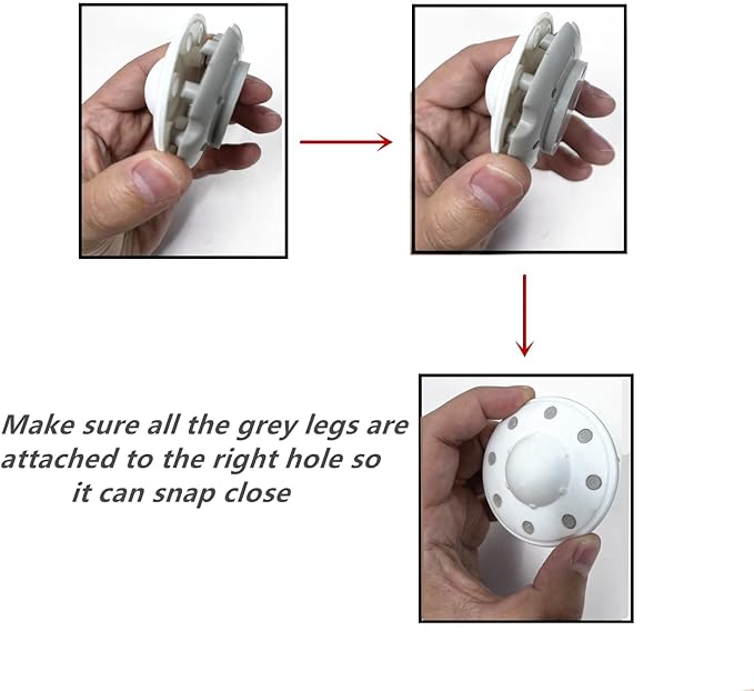 6 Pack Moth Ball Case with Adhesive Wall Sticker, Refillable Case for Moth Repellent Balls, Closet Clothes House Drawers Hanger Moth Block Case, 6cm Diameter, White, 6 Count (Pack of 1)