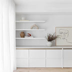 QEEIG Floating Shelves for Wall 47.2" Extra Long - Wall Mounted Shelf Bathroom Kitchen Living Room Bedroom Farmhouse Home Decor Display Bookshelf Large 47.2 x 9.3 inch Set of 2, White (008-120W)