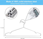 Seropy Clothes Hangers 50 Pack Coat Hangers Wire Hanger Bulk Metal Hanger Non Slip Heavy Duty Clothing Hangars Space Saving Thin Hangars Stainless Steel Hangar for Clothes, 16.5 Inch