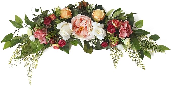 29.5x9.8inch Artificial Flower Swag,Decorative Flower Swag,Artificial Floral Swag,Elegant Flower Swag for Home,Office Decor (1)
