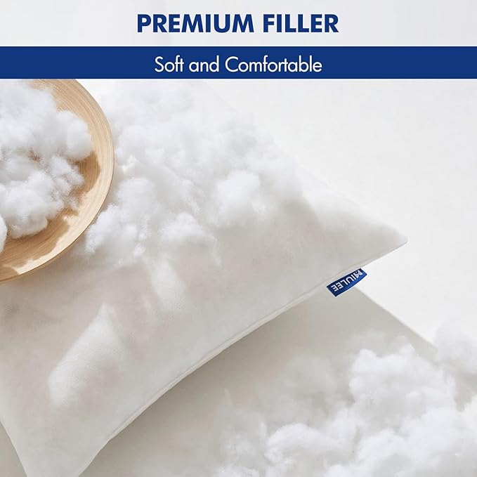 MIULEE Pillow Insert 18x18 Inch, Decorative Square Throw Pillow Inserts, Premium Fluffy Pillow Forms Sham Stuffer for Sofa Couch Living Room