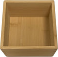 Bamboo Drawer Organizer 4"*4"*2", Bamboo Storage Box for Clothes, Dresser Makeup, Kitchen Utensil, Office Supplies