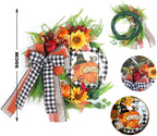 Ochine Fall Harvest Swag - Artificial Teardrop Decorative Wreath for Thanksgiving, Autumn, Halloween