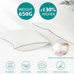 Oubonun 18x18 Pillow Inserts Set of 2 - Square Decorative Throw Pillows for Couch Bed Sofa Living Room Down Alternative Polyester Filling 18 Inch Insert(Beige)