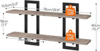 HOOBRO Floating Shelves, 15 Inch Wall Shelf Set of 2, Wall Mounted Storage Shelves 2-Tier, Hanging Bathroom Shelves, for Living Room, Bedroom, Bathroom, Kitchen, Greige BG32BJ01