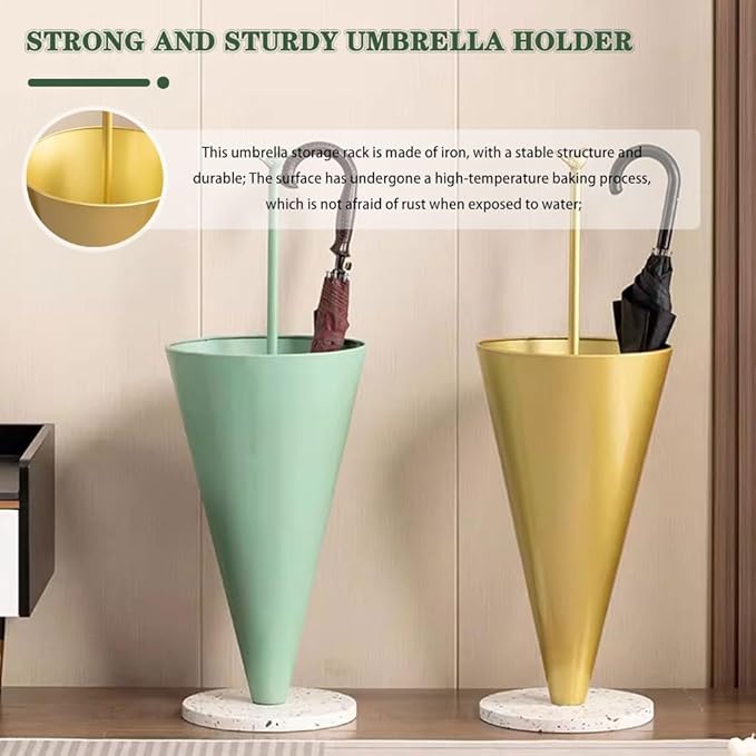 Umbrella Stand Rack Umbrella Basket Tall Umbrella Shape Household Storage Bucket, Multifunctional Umbrella Rack, Nordic Umbrella Stand For Hotel, With Bird Shape Handle ( Color : Green , Size : 30*85c