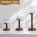 CHADWICK Vintage Style Hat Rack Stand, Rustic Brown Hat Display Stand Wood, Hat Rack Tabletop Cap Organizer and Display Rack
