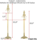 Wreath Stands for Display, Metal Wreath Holder Stand, Standing Wreath Hanger with Wrought Iron Base, Adjustable Tabletop Display Stand for Christmas and New Year Wreath, Wedding Party Decor, Gold