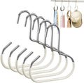 Durable Steel Hangers: Maximize Closet Space with Versatile Storage, Non-Slip Stainless Steel Clothes Rack Organizer for Hats, Ties, Scarves, Clothes (5, White)