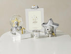 Reed and Barton Home Decor, Little Snoopy Musical Water Globe, Made from Metal & Glass, Room Decor, Plays Rock-A-Bye Baby, Snow Globe, Kids Gift, Decorations, Snoopy Design (Silver & White, 1 Piece)
