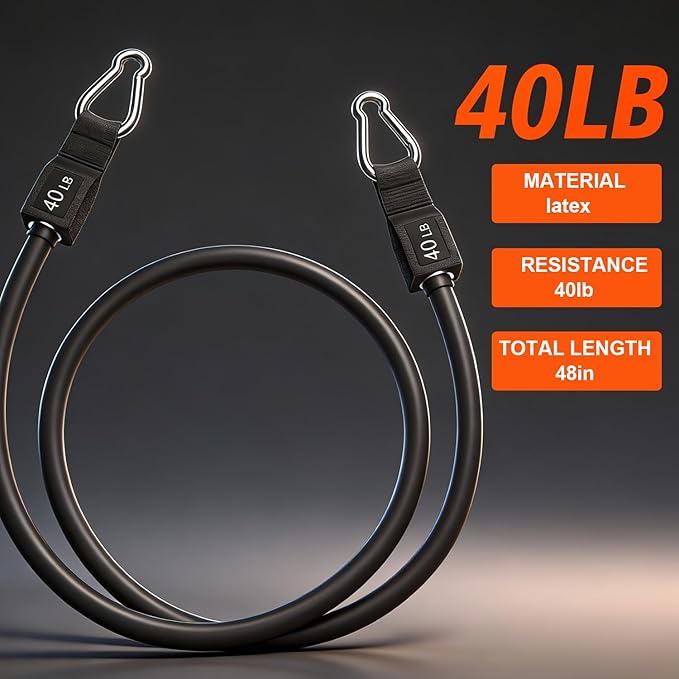 WHATAFIT Resistance Bands Set with Handles - Exercise Bands Home Gym Strength Training Equipment, Includes Door Anchor & Ankle Straps for Full Body Workout Bands, Physical Therapy - for Men and Women