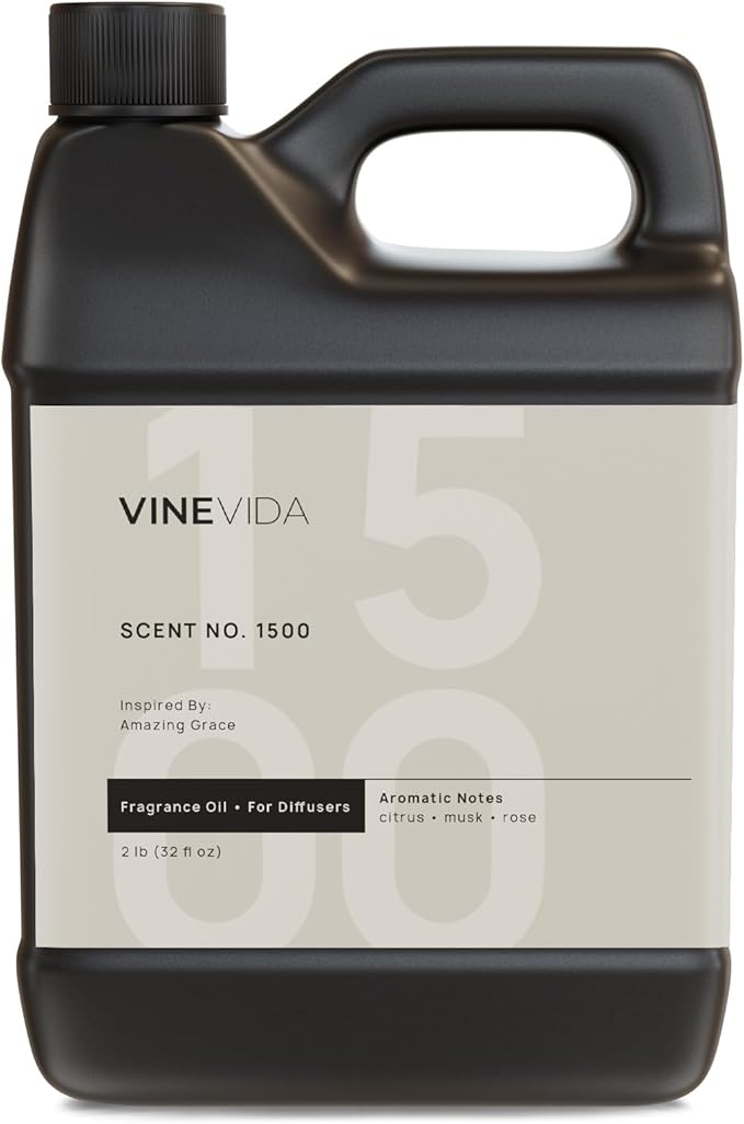 VINEVIDA [32 Fl Oz] Scent NO. 1500 Fragrance Oil for Cold Air Diffusers, Aromatic Notes of Citrus Musk Rose, Essential Oils for Diffuser Oil Refill & Air Freshener Room Spray