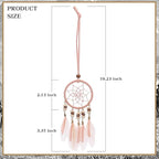 Mini Dream Catcher 6pcs Set - Car Interior Rearview Mirror Dangle Bag Pendant Charm 1.2" Diameter and 9" Long (Diameter 2.1“ 6pcs)