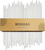 HOSSIAN 50pcs Reed Diffuser Sticks - Wood Rattan-Reed Sticks -Essential Oil Aroma Diffuser Sticks- Spa-Aromatherapy(7.5"/19cm) (White 7.5"/19cm)