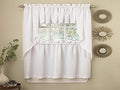 Sweet Home Collection Opaque Rib Cord Kitchen Curtains Pair, 24" Tier, Ribcord White