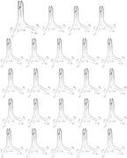 Artliving 4" Clear Plastic Stand Cookie Holder Display Stand Place Card Holder Display Easels at Weddings, Birthday Party(24 Pack)