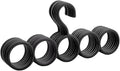 ﻿﻿﻿﻿﻿﻿﻿﻿﻿﻿﻿7-Piece Multifunctional Scarf Organizer for Belt, Waistband, and Tie Holder, 5-Ring Hole Slots Design to Save Space | Essential for Home Wardrobes | Storage Tool for Housewives (Black)