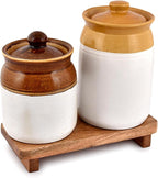 Samhita Display Stands Acacia Wood Modern Farmhouse Décor Displays Decorations for Rustic Home and Kitchen Décor (9" x 4" x 1.5")