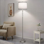 Lampshades Set of 2 for Table Lamps, Floor Lamps, Fabric White Lamp Shades 11.6" Top x 12.6" Bottom x 9.8" High, Drum Lampshades(Spider Fitter), Medium Lamp Shades Replacement, Easy Assembly Required