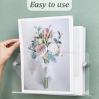 AHANDMAKER 2-Pack Acrylic Magazine Holder Brochure Holder Wall Mount 12" Record Magazine Rack Hanging Bookshelf Literature Storage Rack for Waiting Room, Living Room, Office, Home