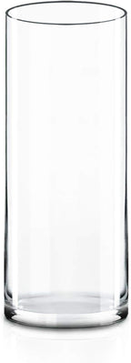 CYS Excel Glass Cylinder Vase (H:14" D:5") | Multiple Size Choices Glass Flower Vase Centerpieces | Hurricane Floating Candle Holder Vase