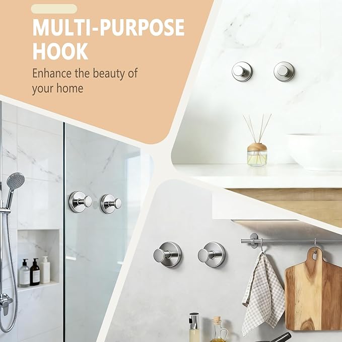 Wreath Hangers for Front Door Metal Suction Cup Hooks 2 Pack Removable Towel Hooks for Bathrooms Cup Hooks for Glass Window