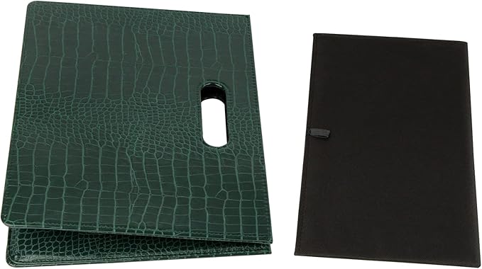 HofferRuffer Magazine Basket Holder, Foldable Magazine Rack, Document File Holder Organizer, File Folder, Newspaper Storage Bin Organizer for Home or Office (Green)