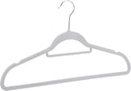 Amazon Basics Space Saving Heavy Duty Non-Slip Velvet Suit Hangers with Horizontal Tie Bar, Sturdy for Clothes Organization and Storage, Dark Gray, 50-Pack