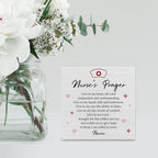 Nurse Wood Box Sign Decor Desk Sign Nursing Gifts Nurse's Prayer Wooden Box Block Sign Rustic Home Graduation Party Decoration Grad Gift