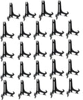 Artliving 5" Black 24pcs/Set Plastic Easels Plate Display Stands Picture Frame Stand Holder