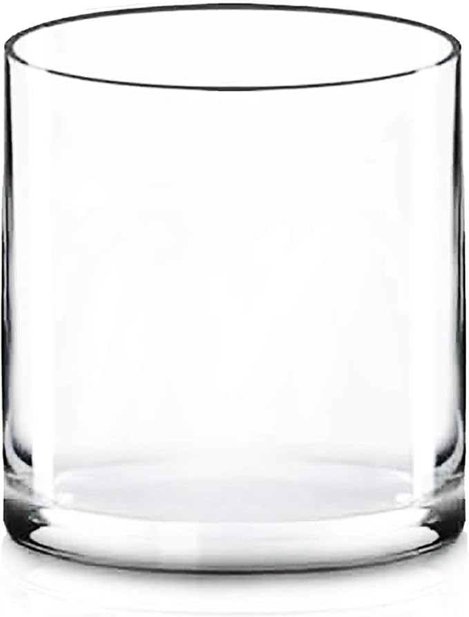 CYS EXCEL Cylinder Clear Glass Vase (H:5.9" D:5.9") | Multiple Size Choices Glass Flower Vase Centerpieces | Hurricane Floating Candle Holder Vase