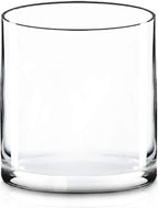 CYS EXCEL Cylinder Clear Glass Vase (H:5.9" D:5.9") | Multiple Size Choices Glass Flower Vase Centerpieces | Hurricane Floating Candle Holder Vase