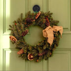 Black Wreath-Hanger, Strong Stainless Steel Suction-Cup-Wreath-Hooks, 4 Pack Wreath-Door-Hanger Fall Halloween Christmas Decorations, Welcome Sign for Front Door Indoor Outdoor (4 Black, 4)